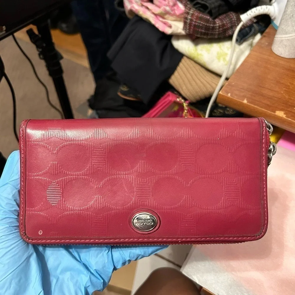 Coach Peyton OP Art Red Accordion Style Wallet - “Georgina”
